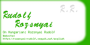 rudolf rozsnyai business card